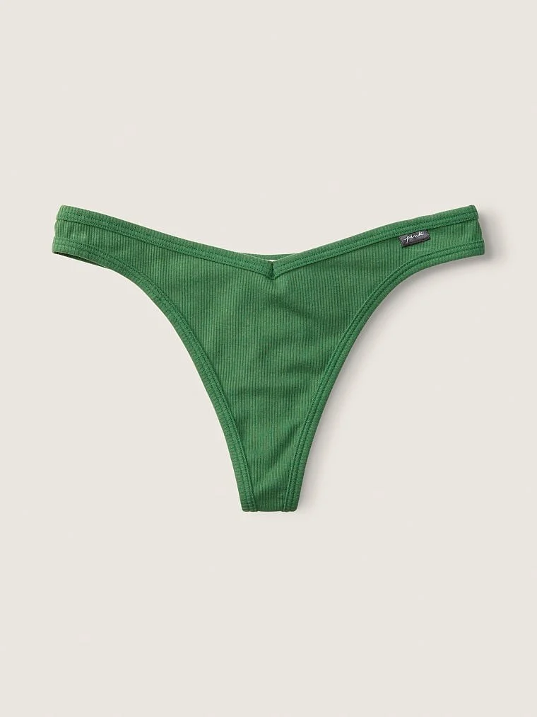 Pink Pamuklu V String Kulot arka görünüm