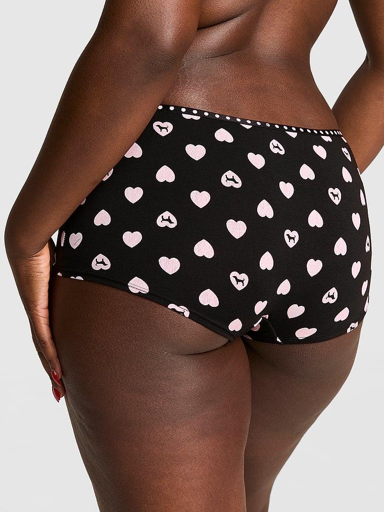 Pink Logolu Pamuklu Boyshort Kulot arka görünümü
