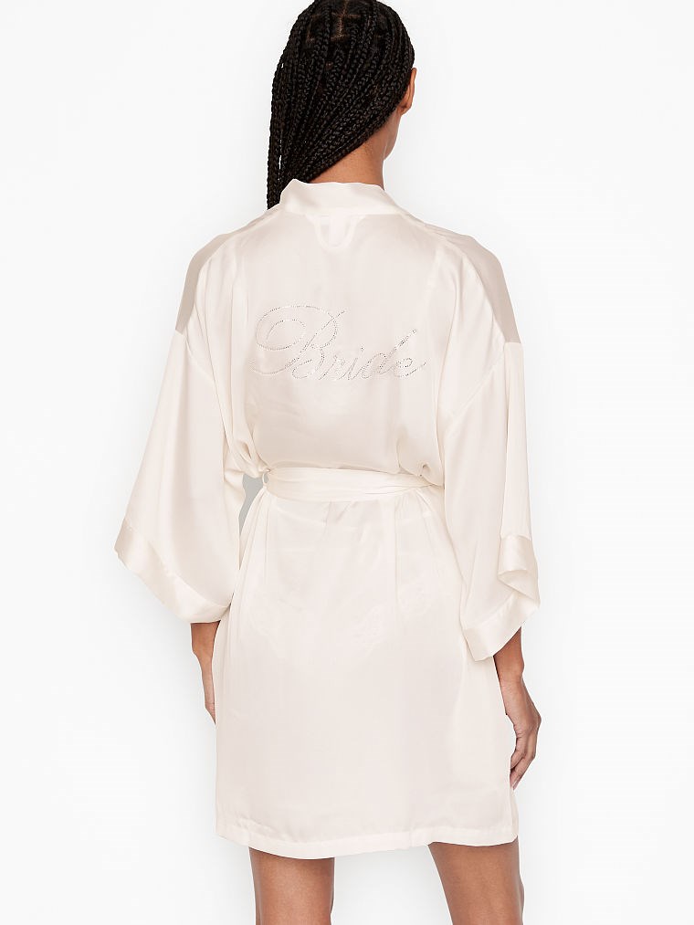 Bridal Satin Robe arka görünümü