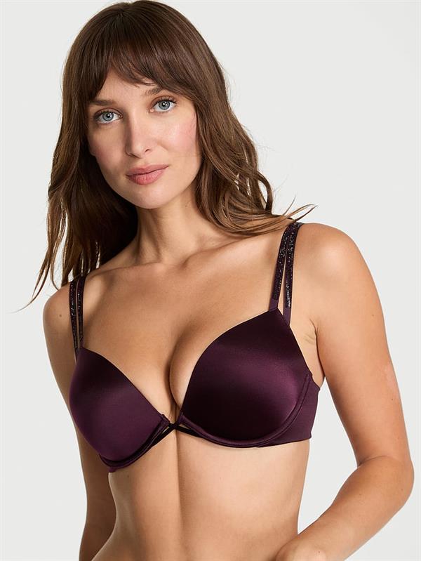 Bombshell 2 Beden Buyuk Gosteren Işıltılı Askili Push Up Sütyen
