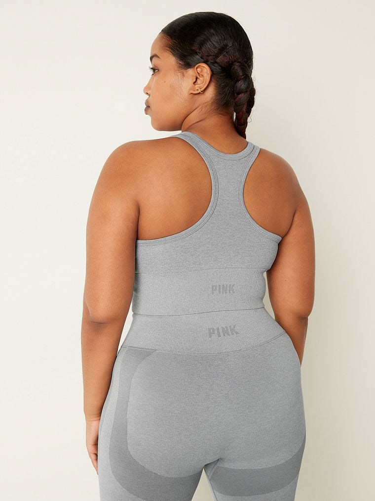 Victorias S Secret Pink Seamless Dekolte Yaka Sporcu Sütyeni arka görünümü