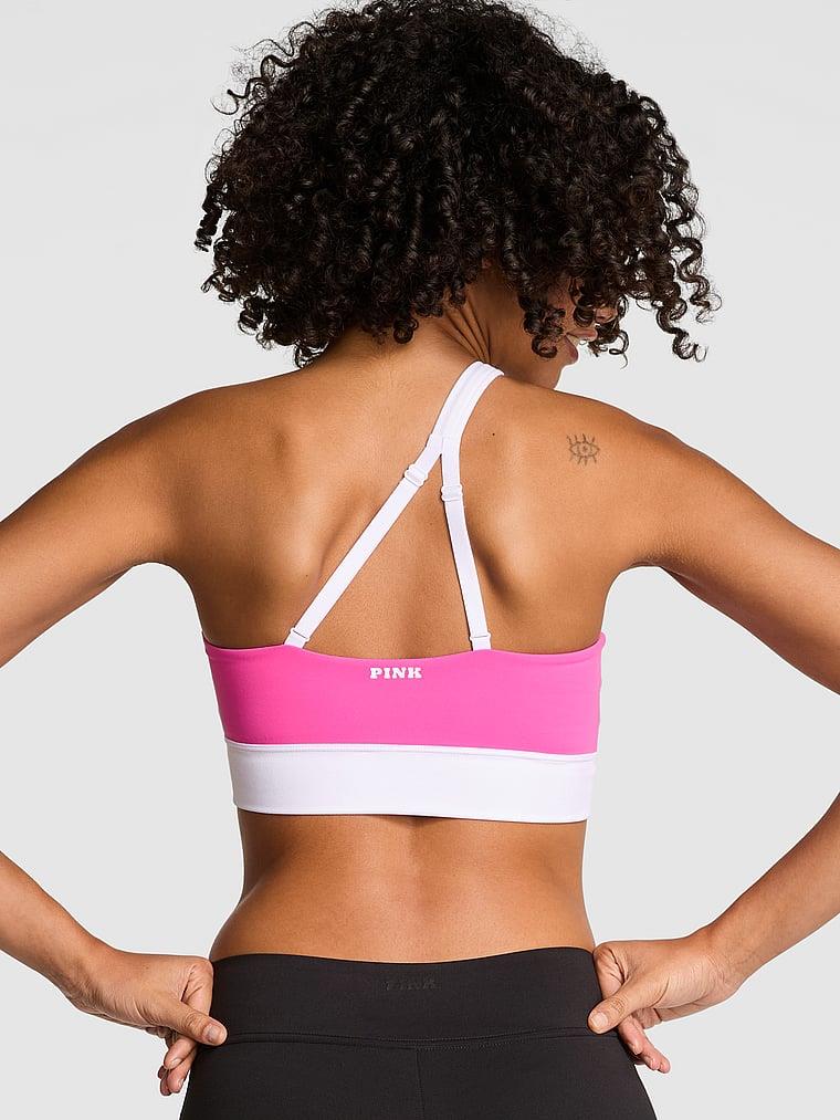 Pink Relay Tek Omuzlu Sporcu Sütyeni arka görünümü