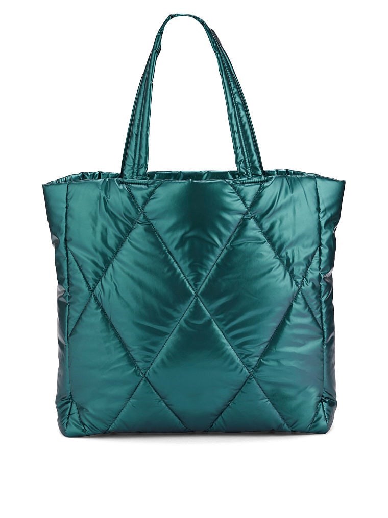 Kapitone Puffer Tote Çanta arka görünümü