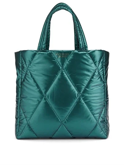 Kapitone Puffer Tote Çanta ön görünüm