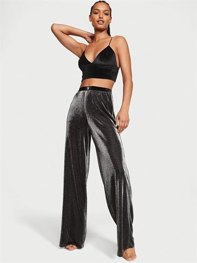 Kadife Atlet Işıltılı Triko Pijama Takimi