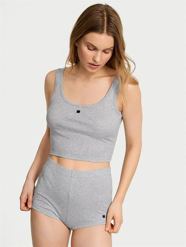 100 Pamuklu Atlet Sort Pijama Takimi