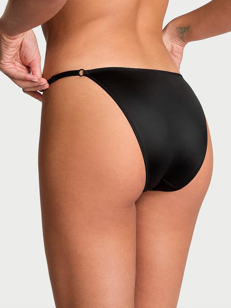 Işıltılı Yilan Islemeli Ayarlanabilir String Bikini Kulot arka görünümü