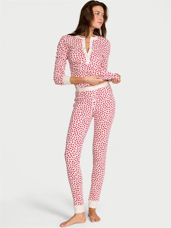 Henley Termal Uzun Pijama Takimi