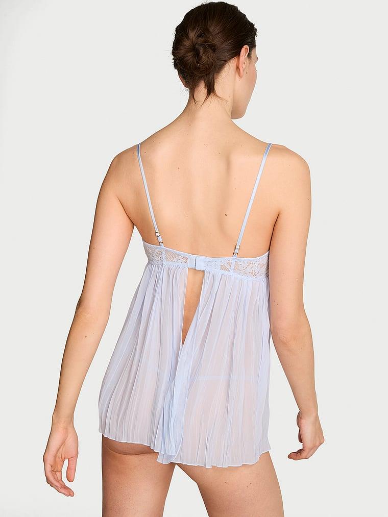 Dantelli Pileli Babydoll arka görünümü