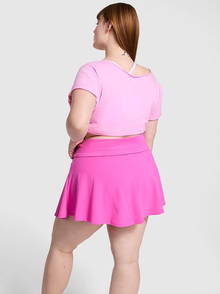 Pink All Day Pamuklu Beli Katlanabilen Etek arka görünümü