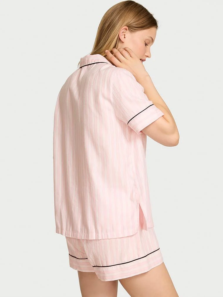 Flannel Sortlu Pijama Takimi arka görünüm