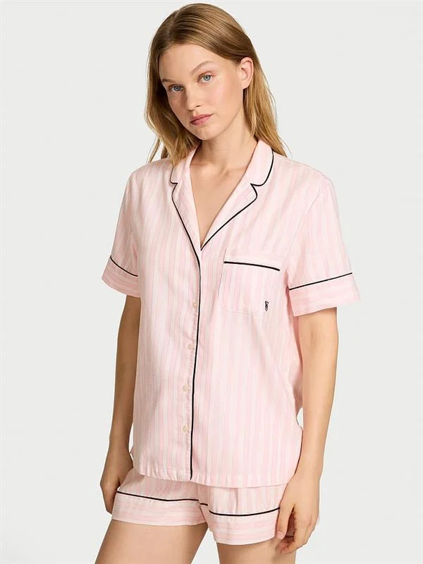 Flannel Sortlu Pijama Takimi ön görünüm
