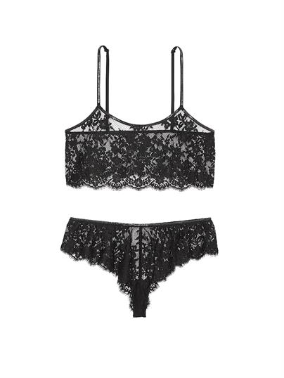Twinkle Askili Dantelli Bralet Flutter Sort Takimi ön görünüm