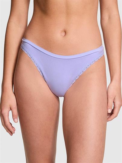 Pink Seamless Derin Bacak Kesim Tanga