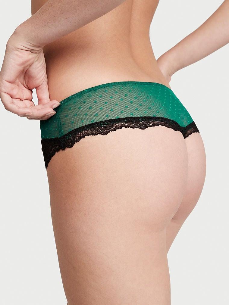 Dantel Hipster Tanga Kulot arka görünüm