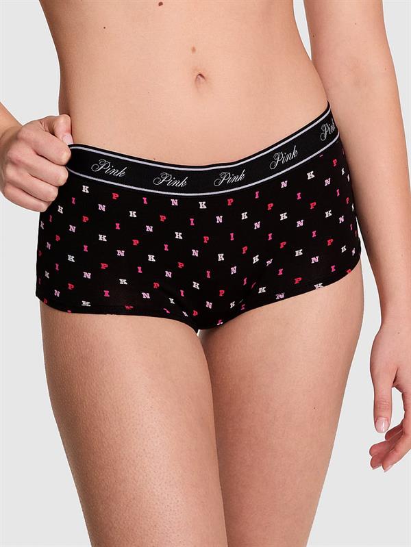 Pink Logolu Pamuklu Boyshort Kulot ön görünüm