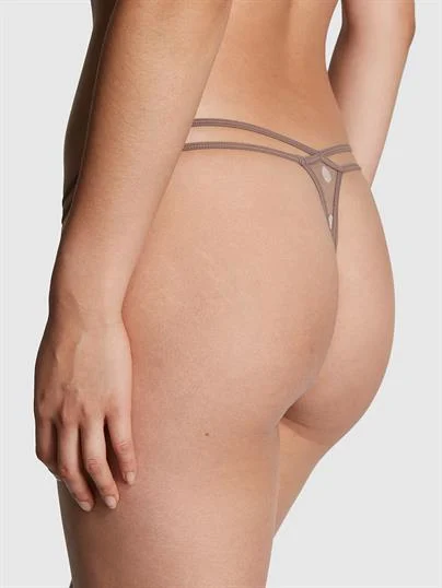 Pink Dantel Detayli Tanga Kulot