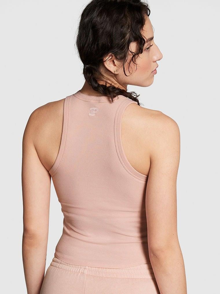 Pink Dik Yaka Fitilli Atlet arka görünüm