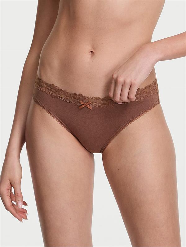 Esnek Pamuklu Dantelli Bikini Kulot