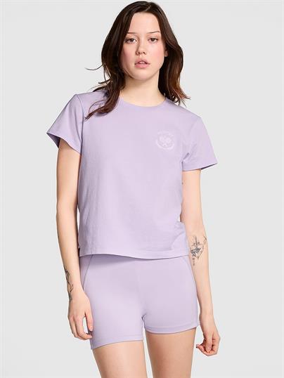 Pink Pamuklu Kısa Kollu Tisort