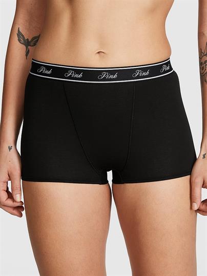 Pink Mikro Logolu Yüksek Bel Boyshort Kulot