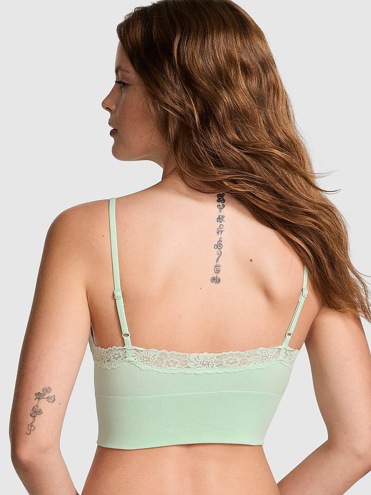 Pink Seamless Ribanali Desteksiz Bralet arka görünümü