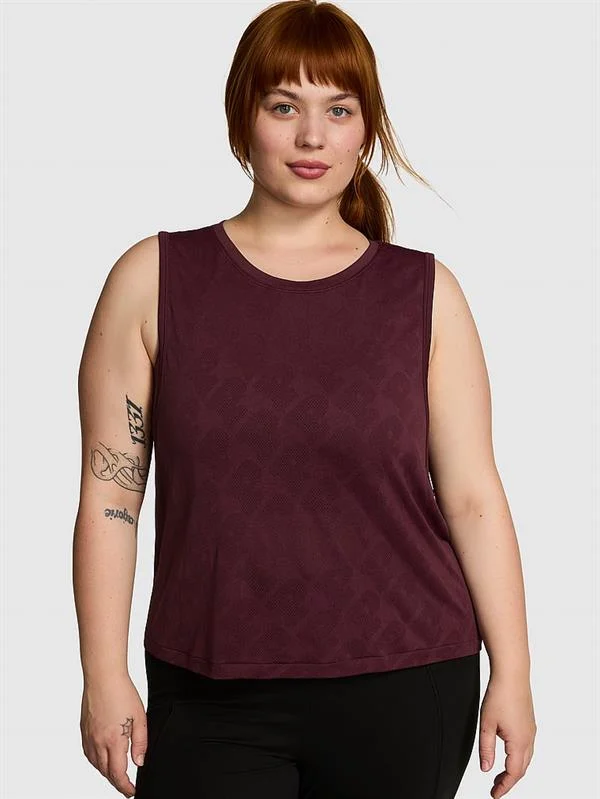 Pink Seamless Dokumlu Atlet ön görünüm