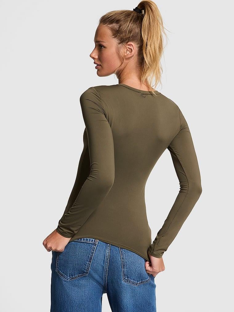 Pink Base Stretch Uzun Kollu Tisort arka görünüm