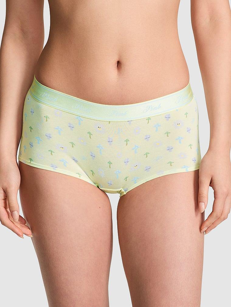 Pink Logolu Pamuklu Boyshort Kulot arka görünüm
