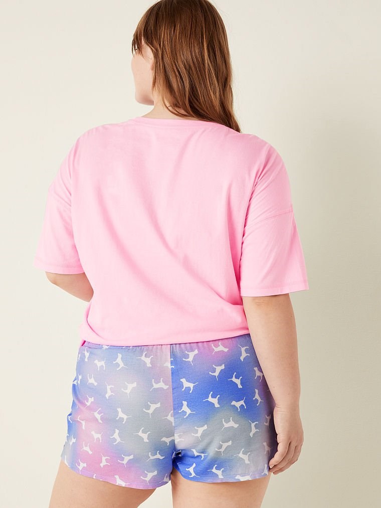 Pink Flannel Pijama Boxer arka görünümü