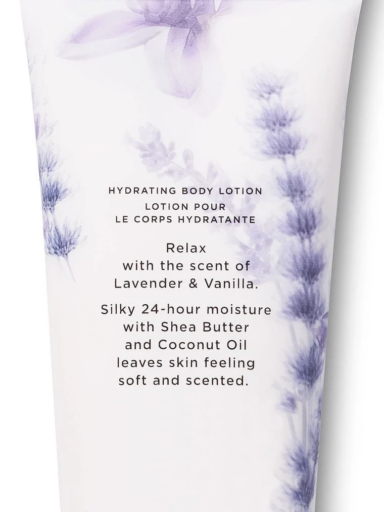 Lavender Vanilla Nemlendirici Vücut Losyonu arka görünüm