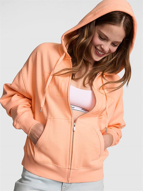 Pink Ivy Kampus Fermuarli Kapusonlu Ust