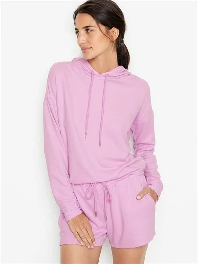 Victorias Secret Glow Waffle Kapusonlu Ve Sort Seti
