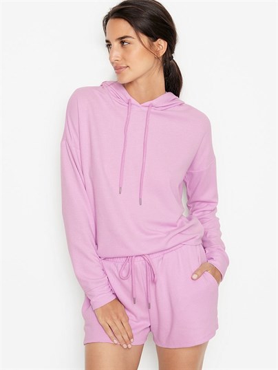 Victorias Secret Glow Waffle Kapusonlu Ve Sort Seti