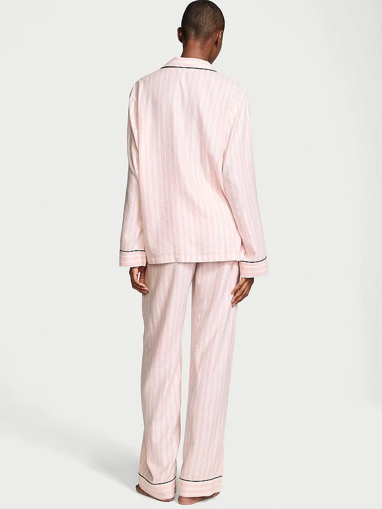 Flannel Uzun Pijama Takimi arka görünüm