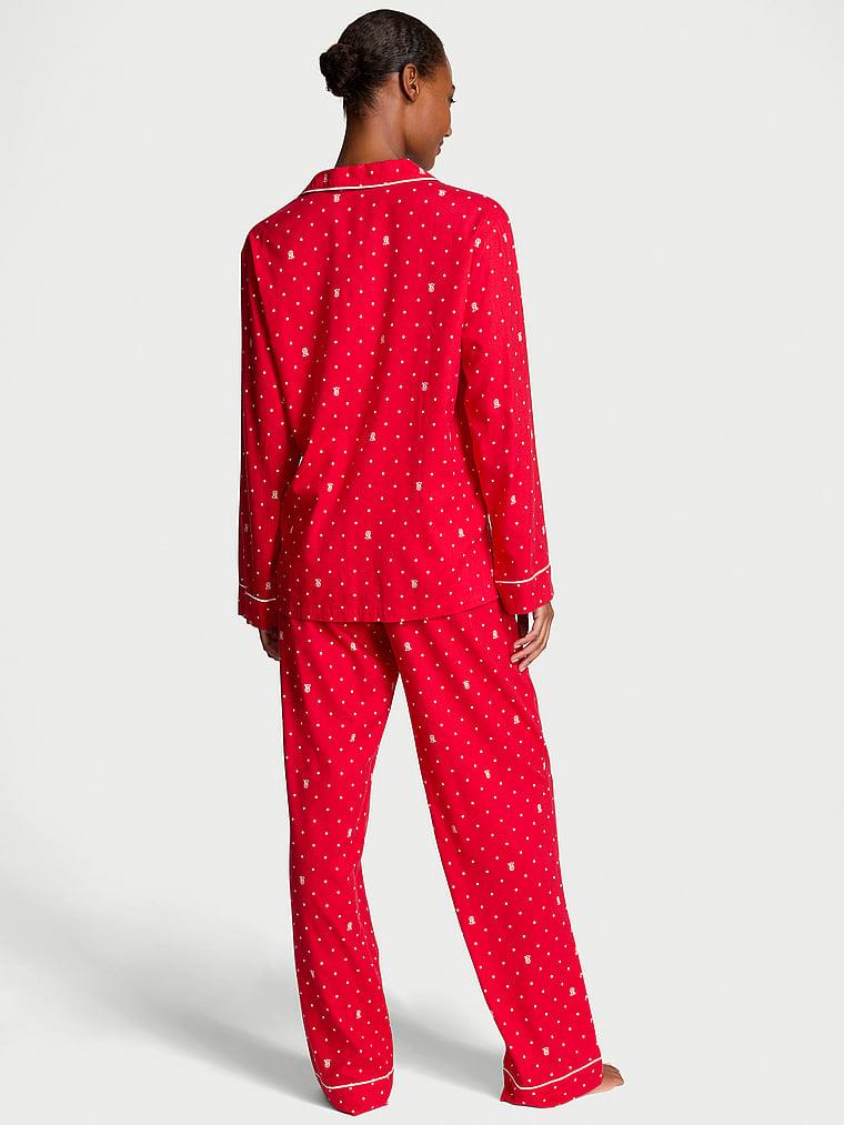 Flannel Uzun Pijama Takimi arka görünümü