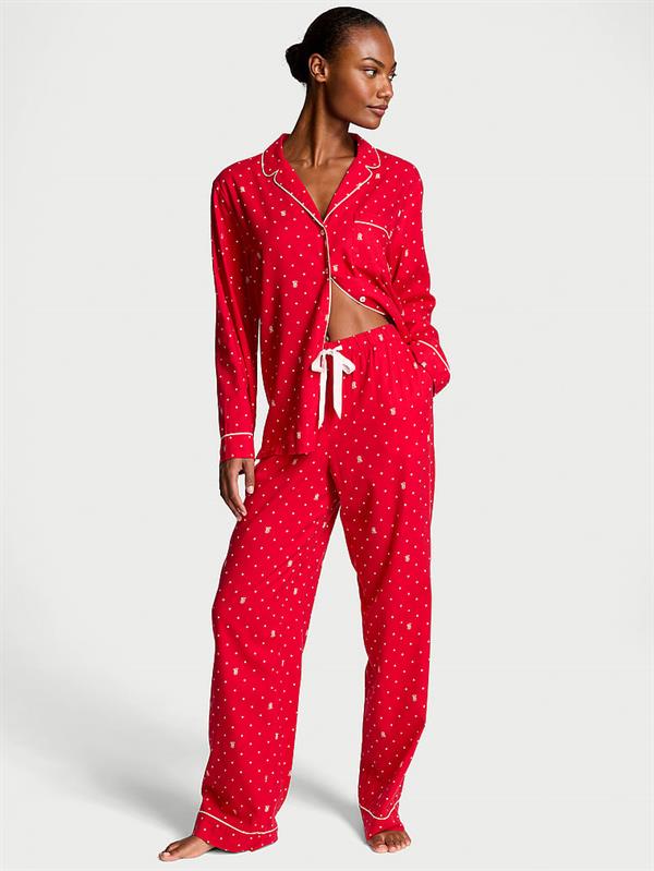 Flannel Uzun Pijama Takimi