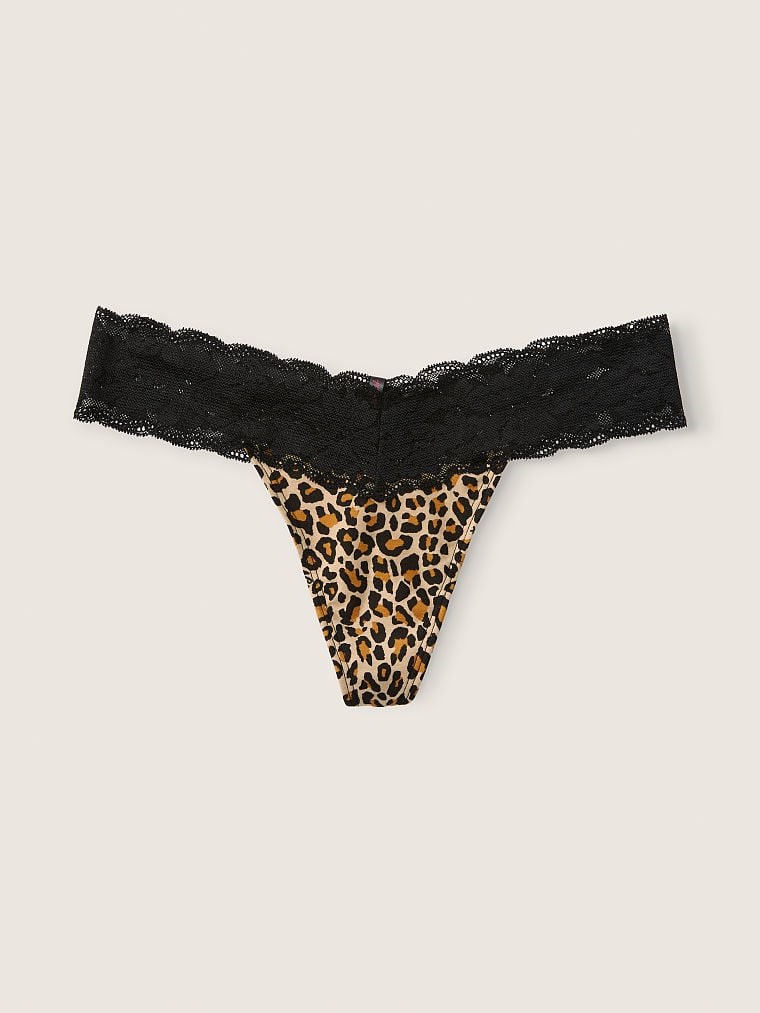 Victorias S Secret Pink Everyday Beli Dantelli Tanga arka görünümü