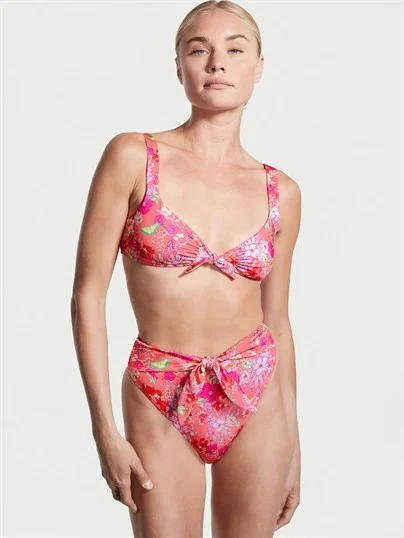 Önden Baglamali Bralet Bikini Ustu ön görünüm