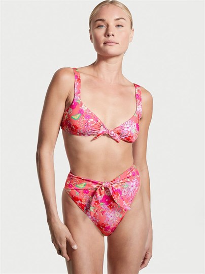 Önden Baglamali Bralet Bikini Ustu