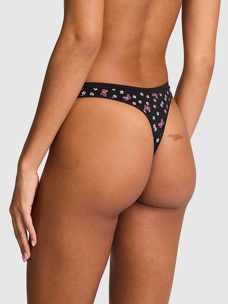 Pink Seamless Derin Bacak Kesim Tanga arka görünümü