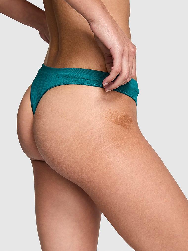 Pink Seamless Derin Bacak Kesim Tanga arka görünümü
