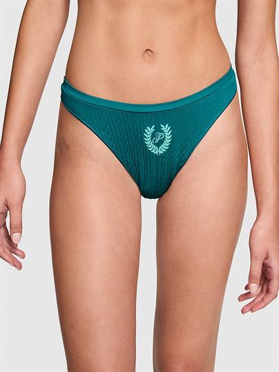 Pink Seamless Derin Bacak Kesim Tanga ön görünüm