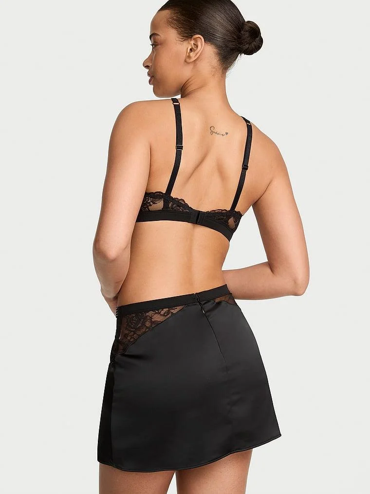 Işıltılı Askili Halter Yaka Bralet Mini Etek Takimi arka görünüm