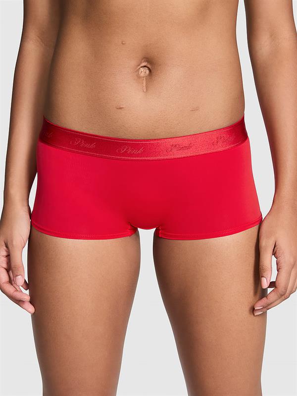 Pink Mikro Logolu Boyshort Kulot