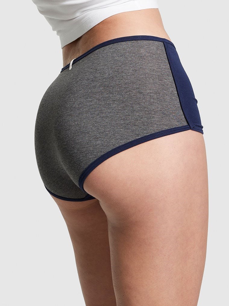 Pink Logolu Pamuklu Boyshort Kulot arka görünümü