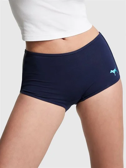 Pink Logolu Pamuklu Boyshort Kulot