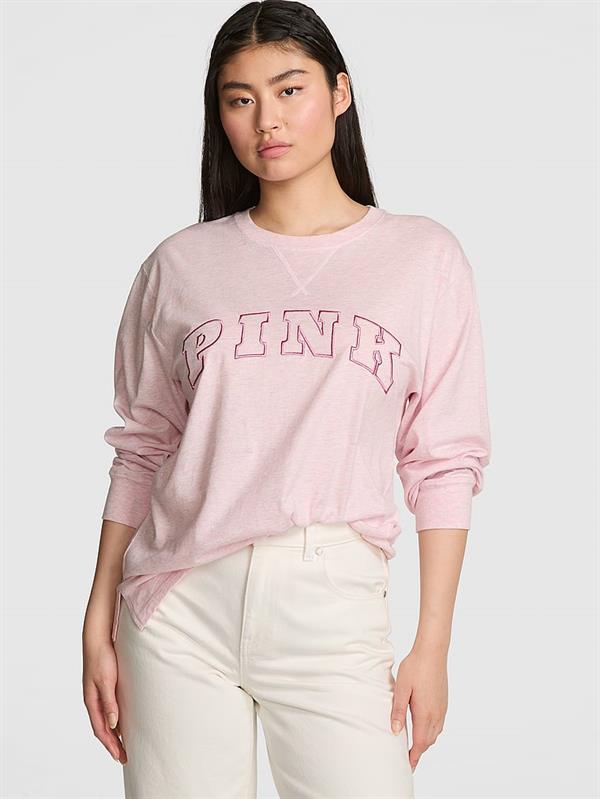 Pink Pamuklu Uzun Kollu Tisort