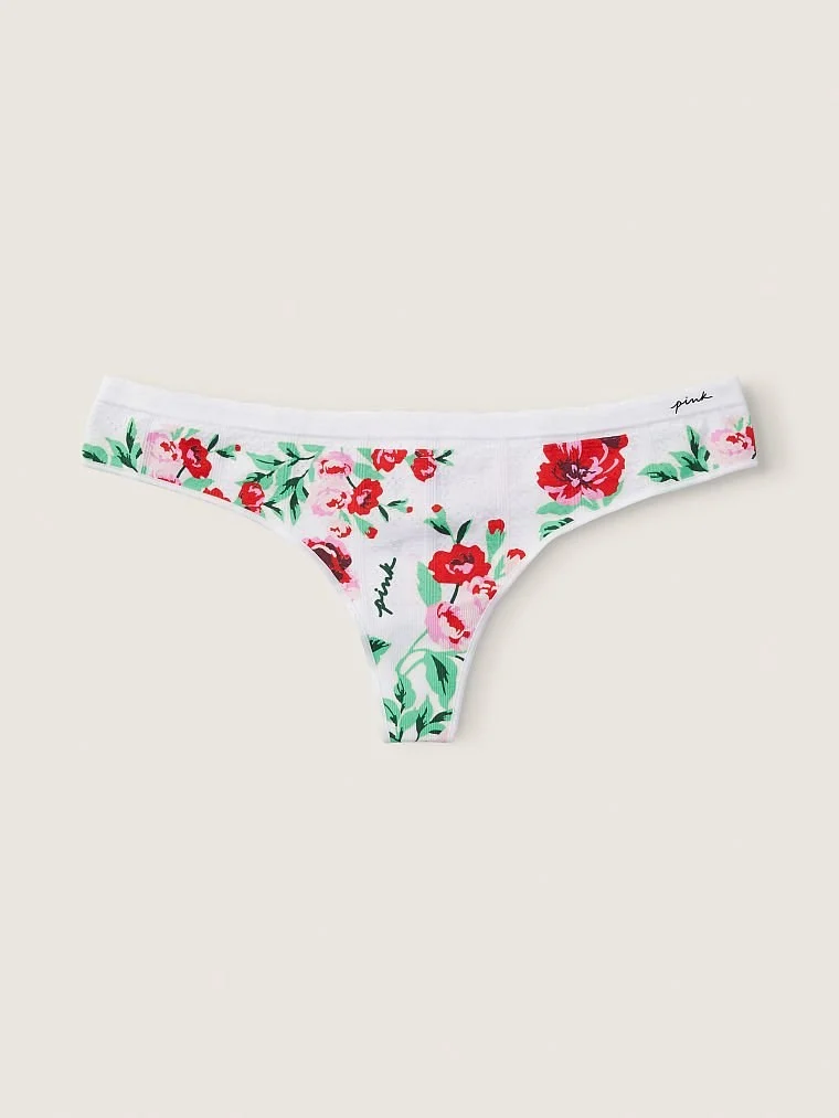 Pink Seamless Tanga Kulot arka görünüm