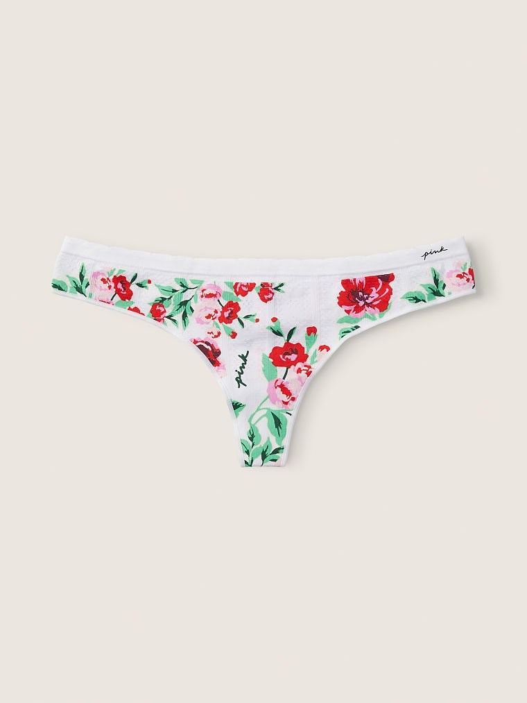 Pink Seamless Tanga Kulot arka görünümü